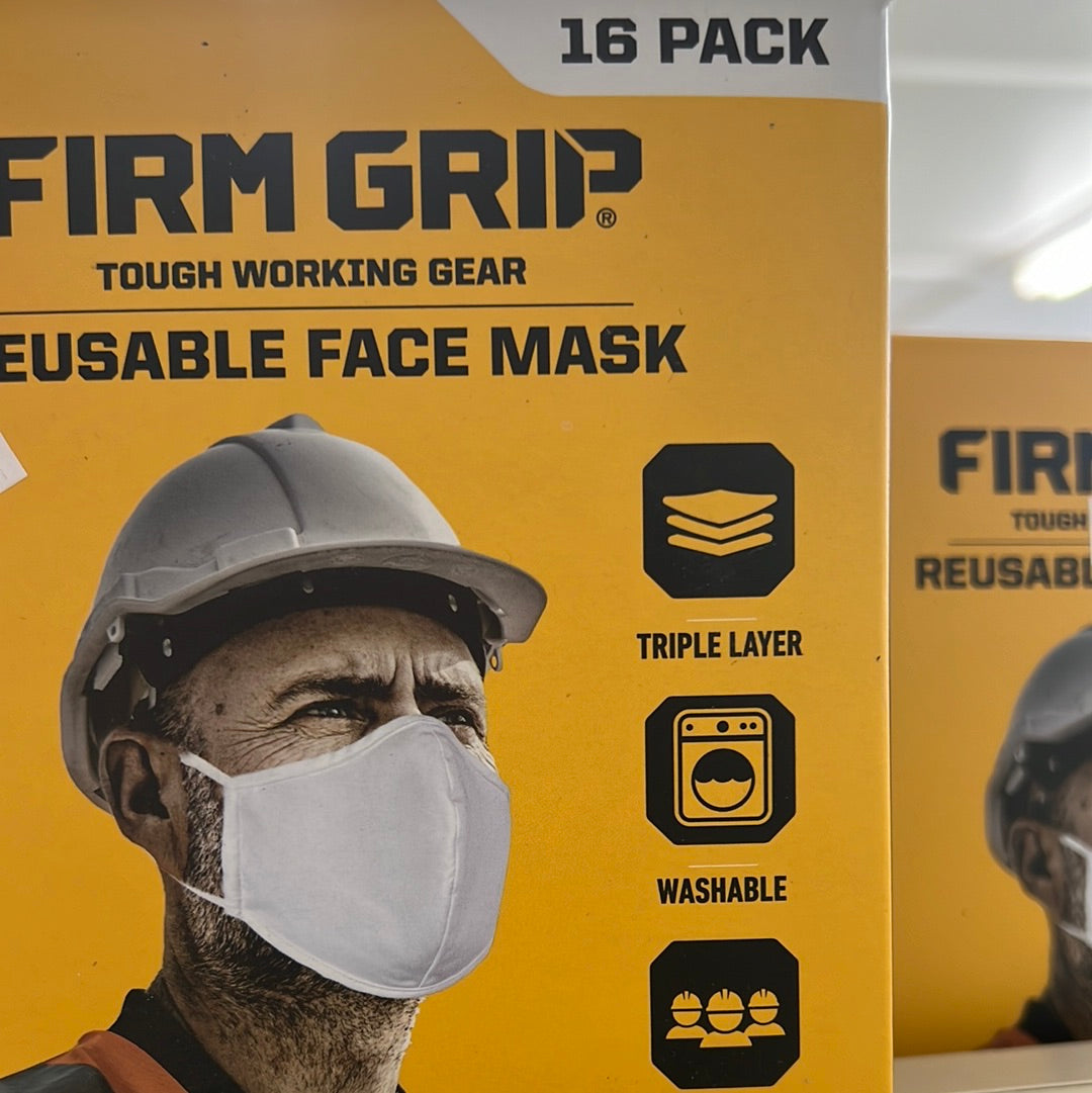 Firm grip reusable face mask 16pack